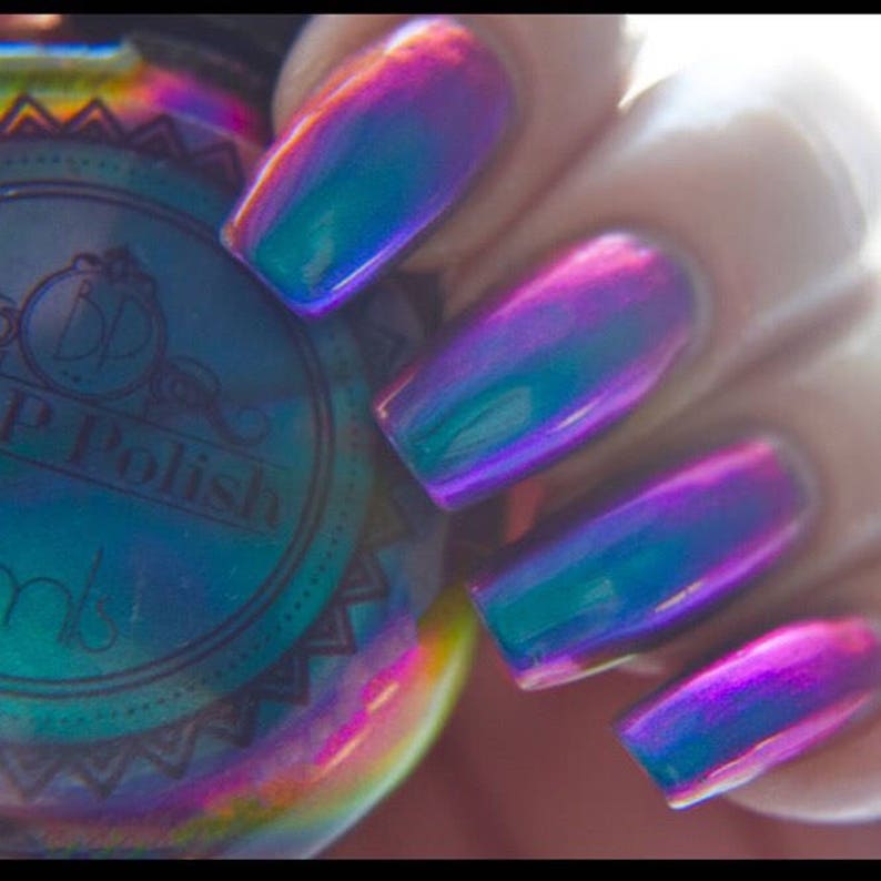 POP Polish Slick Like That Nail Polish Quick Dryt with Sifting Oil Slick 360 DuoChrome Mirror MultiChrome image 4