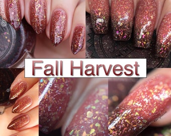 P•O•P Polieren Herbst Ernte Nagellack Schnell trocknen fallende Blätter Thermal Collection Dunkelrot Staubrosa Flockies Temperaturempfindlich schimmern