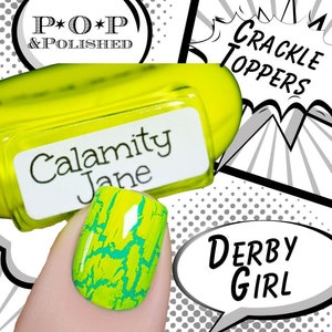 POP Calamity Jane Yellow Crackle Neon Cream Nail Polish
