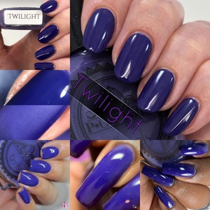 P.O.P Twilight Fall Cream Collection Dark Greyed Out Purple Pastel Nail Polish Lacquer Varnish Indie Water Marble Stamping