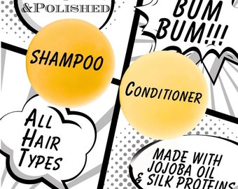 POP BUM BUM Shampoo Conditioner Bar for Every Hair Type