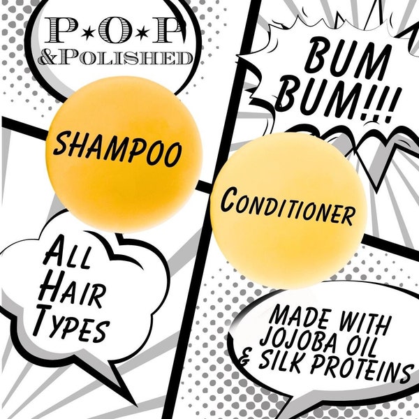 POP BUM BUM Shampoo Conditioner Bar for Every Hair Type