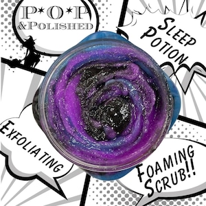 POP Sleep Potion Halloween Foaming Emulsified Sugar Scrub Exfoliating Luxurious Oils and Butters