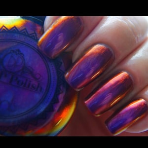 P•O•P Polish "This is a Slick Up" Nail Polish Quick Dry with Sifting Oil Slick 360  DuoChrome Mirror MultiChrome