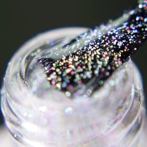 P.O.P Polish Rainbow Bright glitter Nail Polish Neon 80's Collection Rainbow Uv Reflective Blacklight Top Coat Laquer