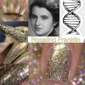 P•O•P Rosalind Franklin Women Done Wrong Collection Gold Pink Silver Iridescent Holographic Flakes bomb Indie Nail Polish Varnish Lacquer