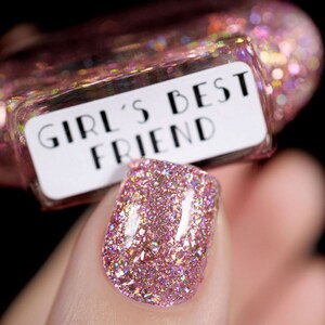 P•O•P Girls Best Friend Sparkle Age Collection Iridescent Flakes Pink Green Silver Holographic Flakie bomb Indie Nail Polish Varnish Lacquer