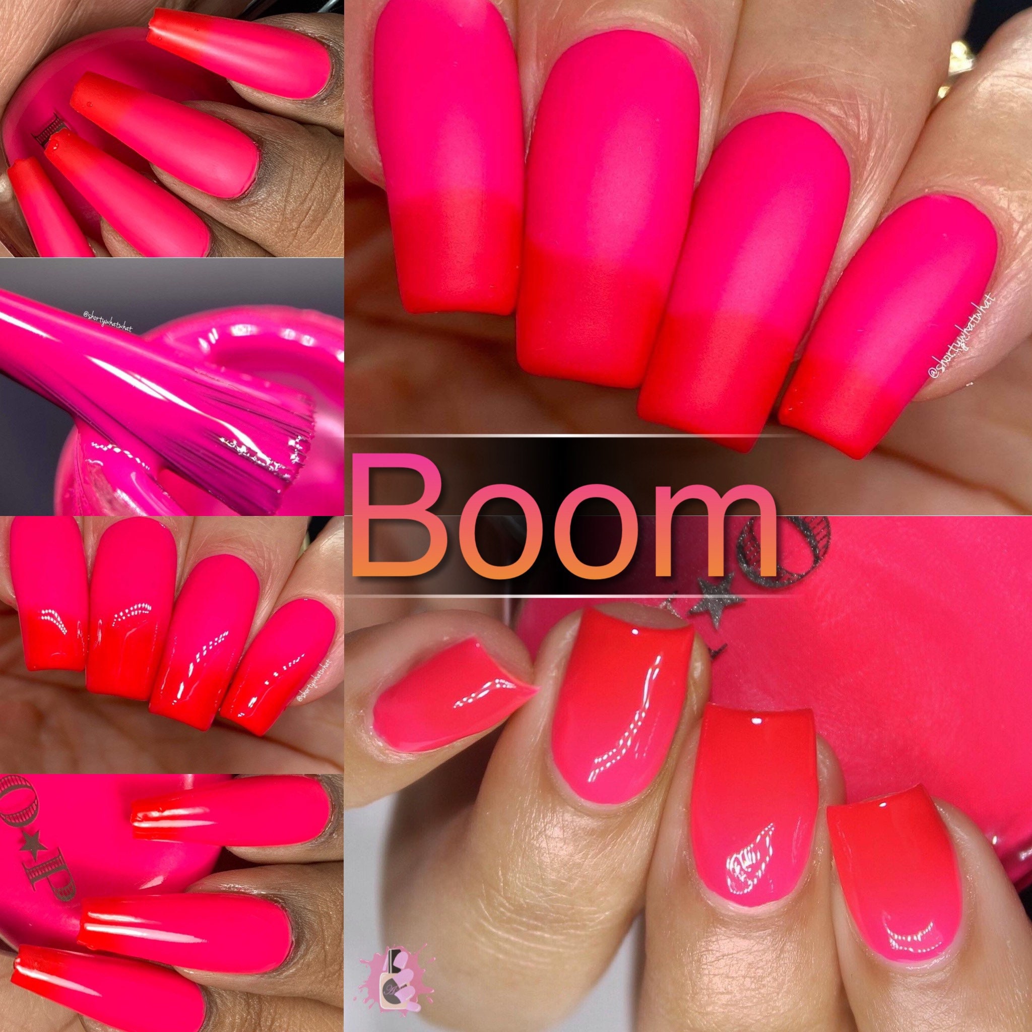 coral pink nails