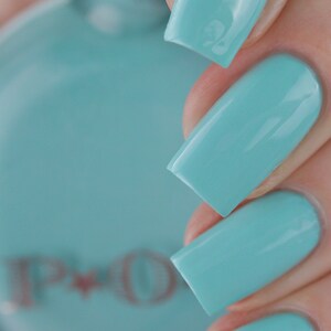 P.O.P Fun Dip The Creme Collection Neon Pastel Blue Pool Turquoise Cerulean Aqua Nail Polish Lacquer Varnish Indie Water Marble Stamping image 5