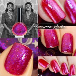 P•O•P Henrietta Lacks Women Done Wrong Blood Red Glitter Purple Shifting Flakes bomb Indie Nail Polish Varnish Lacquer