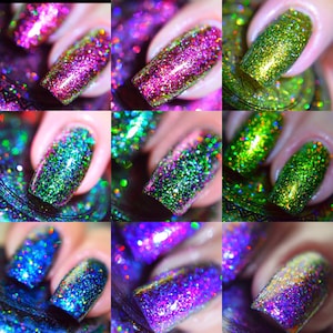 POP Treasure Chest Collection The Full Set Shifting Flakey Glitter Bomb Indie Nail Polish Varnish Lacquer image 1