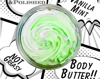 POP Vanilla Mint 2023 Holiday Body Butter Emulsified Luxurious Butters Non Greasy