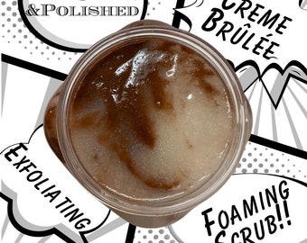 POP Creme Brûlée Holiday Foaming Emulsified Sugar Scrub Exfoliating Luxurious Oils and Butters