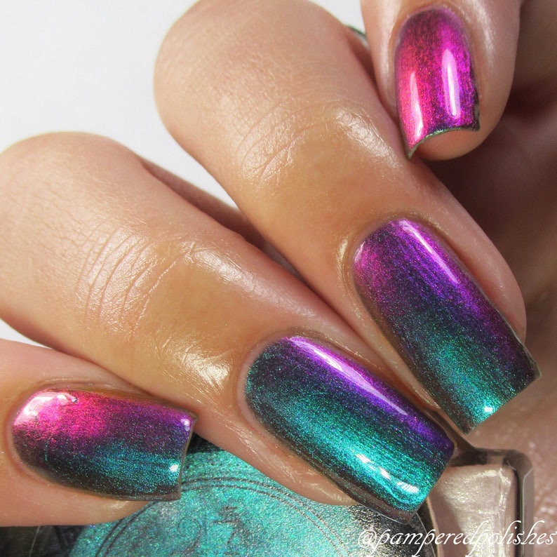 POP Polish Slick Like That Nail Polish Quick Dryt with Sifting Oil Slick 360 DuoChrome Mirror MultiChrome image 1