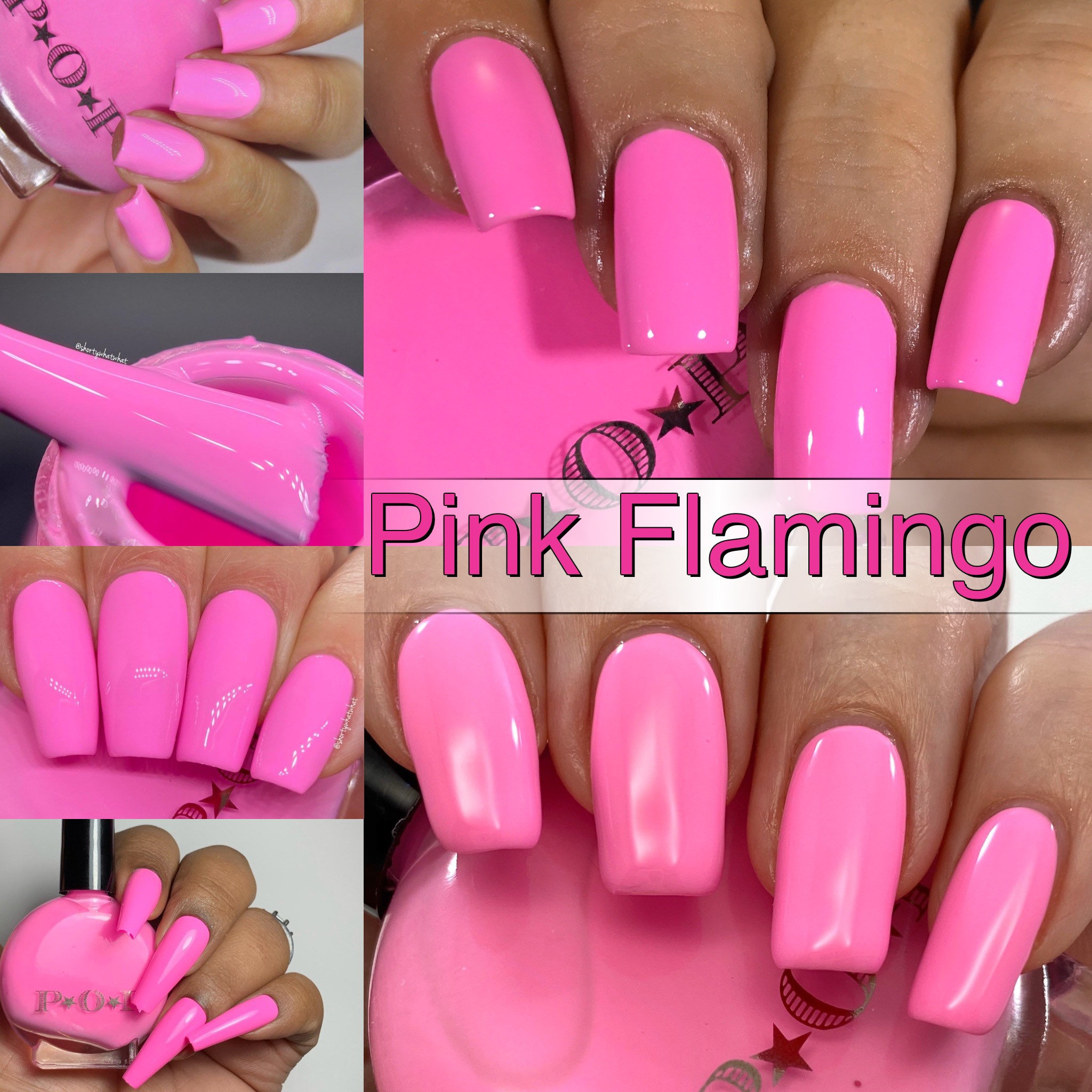 Neon Pink Nails 