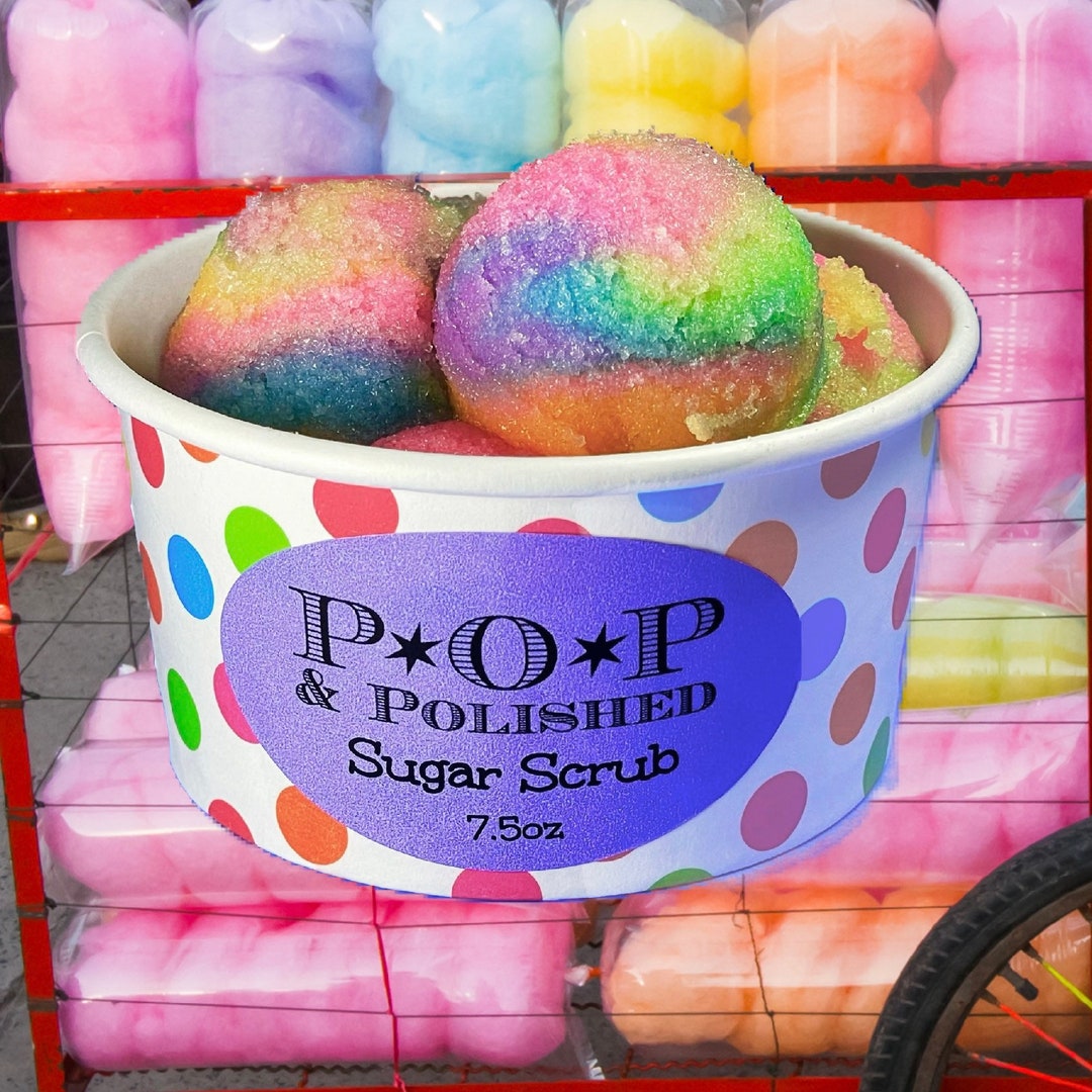 POP Cotton Candy Emulsified Sugar Scrub Exfoliating Luxurious Etsy