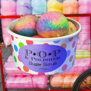 POP コットンキャンディ 乳化シュガースクラブ 角質除去 贅沢なオイルとバター