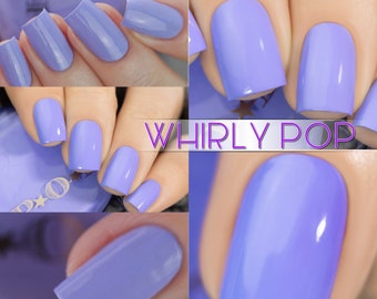 P.O.P Whirly POP The Creme Collection Neon Pastel Purple Lavender Lilac Blurple Nail Polish Lacquer Varnish Indie Water Marble Stamping
