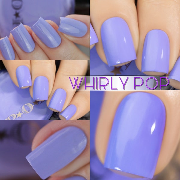 P.O.P Whirly POP The Creme Collection Neon Pastel Purple Lavender Lilac Blurple Nail Polish Lacquer Varnish Indie Water Marble Stamping