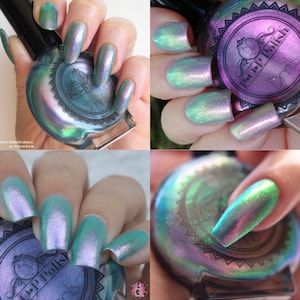 POP Polish I Do Be A Stubborn Slick Oil Slick 360 Pastel Edition MultiChrome Pink Gold Green Nail Quick Dry Sifting DuoChrome Mirror image 1