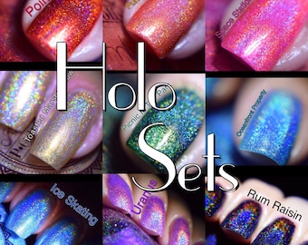 P•O•P Polish Holo Collection holographic Indie Nail Polish Varnish Lacquer full sets