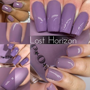 P.O.P Lost Horizons Winter Cream Collection Brown Purple Mauve Lavender Pastel Nail Polish Lacquer Varnish Indie Water Marble Stamping