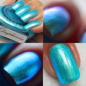 P•O•P Poliert &quot;Diaphanous&quot; Nagellack Schnell trocken ätherisch Winter Irisierende Anhänger/ DuoChrome Spiegel MultiChrome