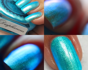 P•O•P Poliert "Diaphanous" Nagellack Schnell trocken ätherisch Winter Irisierende Anhänger/ DuoChrome Spiegel MultiChrome