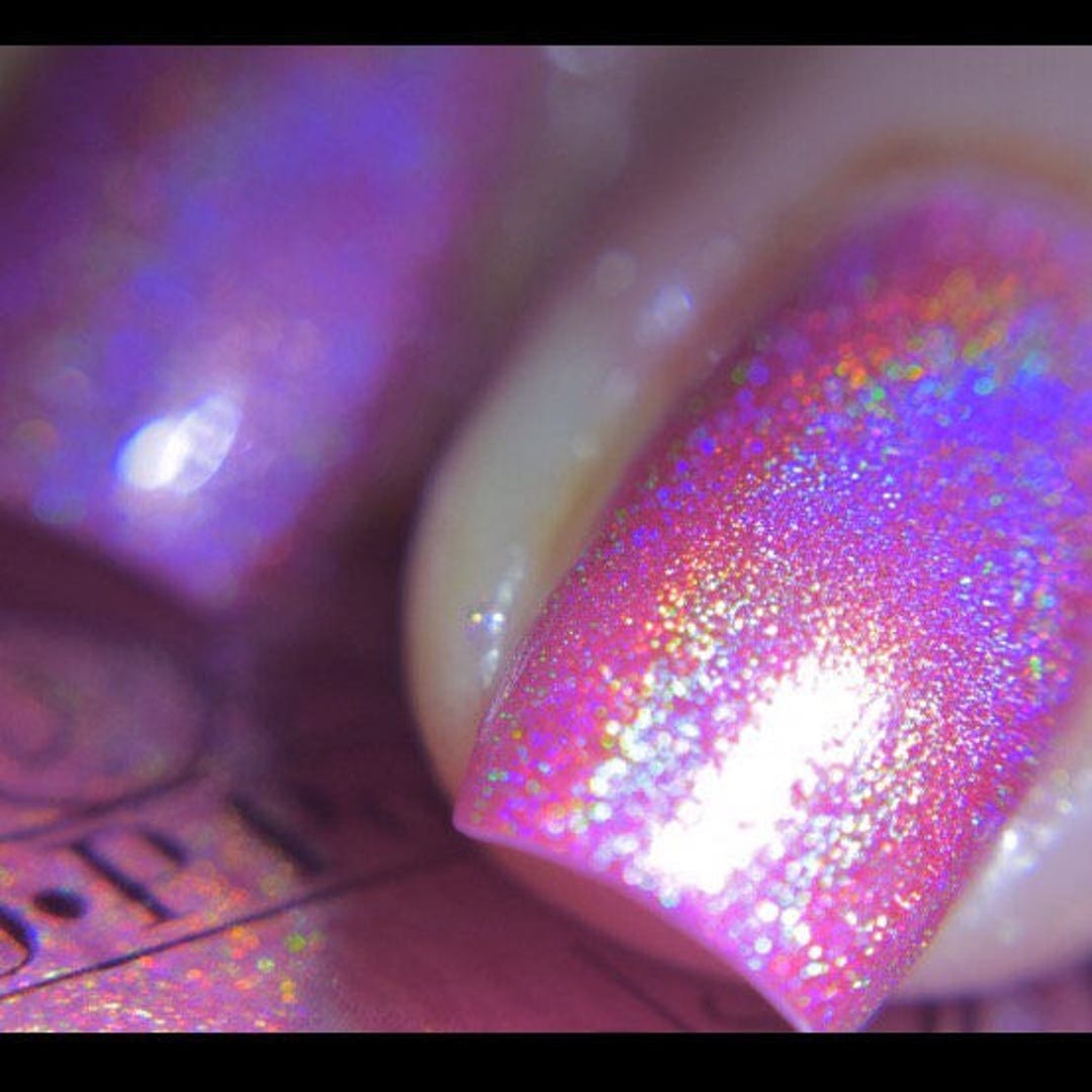 POP Polish Indie Nailpolish Nail Holo Mega Holographic cherry Blossom