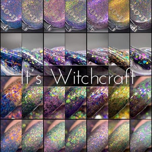 P•O•P Polish The It's Witchcraft Collection Nail Polish Quick Dry Thermal Multi Chrome Shifting Flakies Temperature Sensitive Shimmer