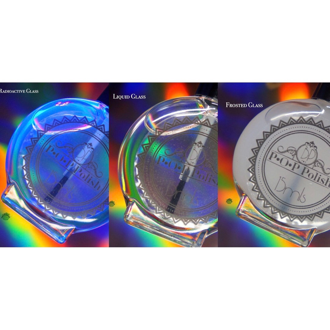 P•O•P Polish Liquid Glass & Radio Active Glass Uv Black Light Day Glow ...