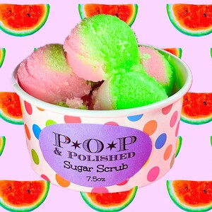 POP Watermelon Emulsified Sugar Scrub Exfoliating Luxurious Oils and Butters