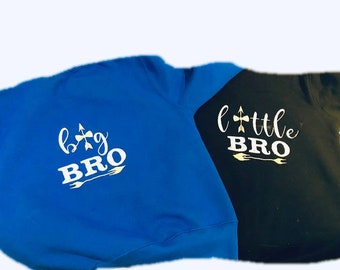 Big Sister/Brother, Little Sister/Brother Baby/Kid Name Sweatshirt,Blouse,Outfit,Top,Sweater PERSONALISED Lil sis big bro Boy Girl Gift!