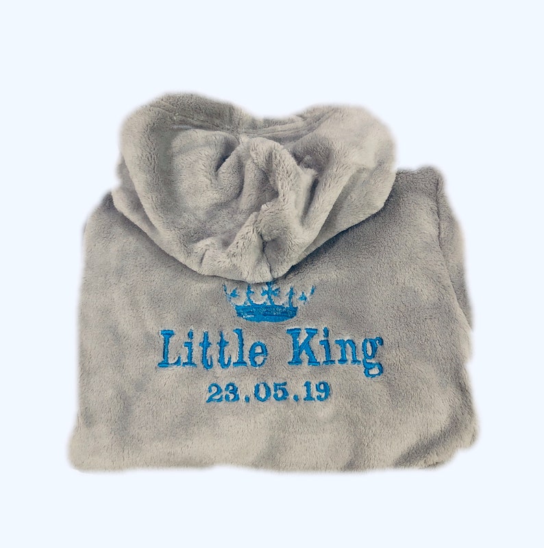 Personalised Baby Dressing Gown Bath Robe Embroidered Name Etsy UK