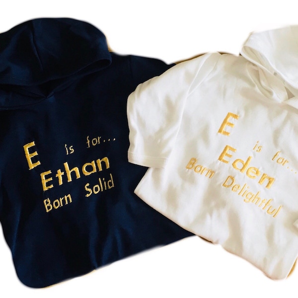 Personalisierte Baby, Kinder kleine Prinzessin Prinz jungen Mädchen jeden Namen Hoodie, Outfit, Bluse, Jumper einzigartige Andenken Geburtstag, Party, Weihnachtsgeschenk