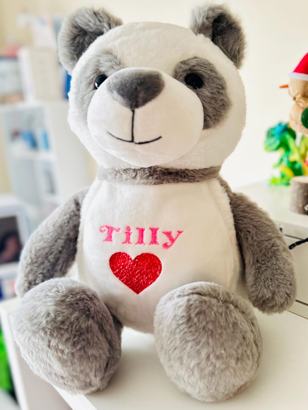 Personalised Embroidered Panda Cubbies – Custom Name Plush Baby/kids ...