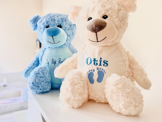 Personalised Plush Teddy Bears Cubbies Embroidered Baby Girl Boy