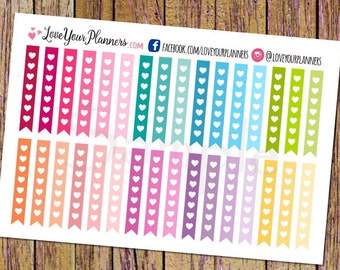 32 pegatinas de planificador con forma de corazón, pegatinas de lista de verificación, pegatinas funcionales, pegatinas de planificador, pegatinas de calendario con colores del arcoíris, listas de tareas A81