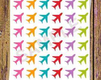 36 Plane Planner Stickers Plane Stickers Airplane Stickers Travel Stickers Vacation Stickers Planning Stickers Icon Functional Stickers A51