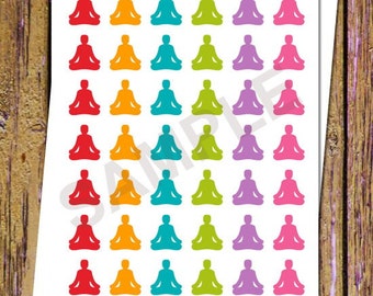 42 Yoga Sticker Fitness Aufkleber Yoga Klasse Aufkleber Funktionale Aufkleber Symbol Planer Aufkleber Yoga Lesson Übung Workout A28