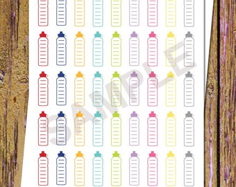 45 Sticker für die tägliche Hydrate Planner Aufkleber Hydrate Aufkleber Wasser Tracker Aufkleber Wasserflasche Aufkleber Funktionelle Aufkleber Fitness Tracker Icon A93