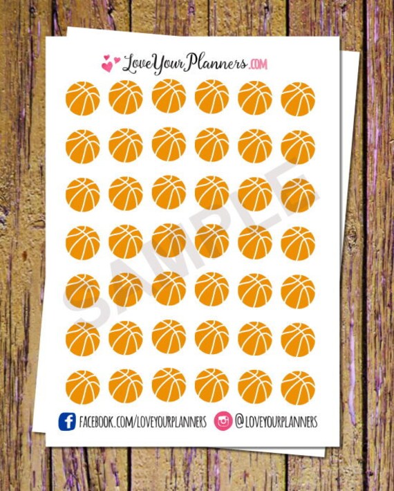 Paper & Party Supplies 42 Basketball Planner Stickers Basketball