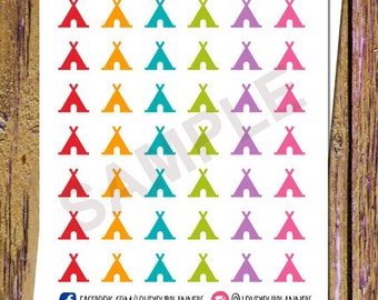 42 Camp Planner Stickers Travel Stickers Camping Stickers Camp Stickers Outdoor Icon Stickers Functional Stickers Camping Planner A153
