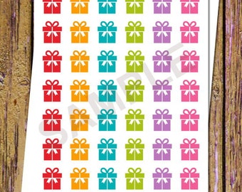 42 Gifts Planner Stickers Shopping Stickers Functional Stickers Icon Stickers To Buy Stickers Shopping Planner Stickers Gift Planning A61