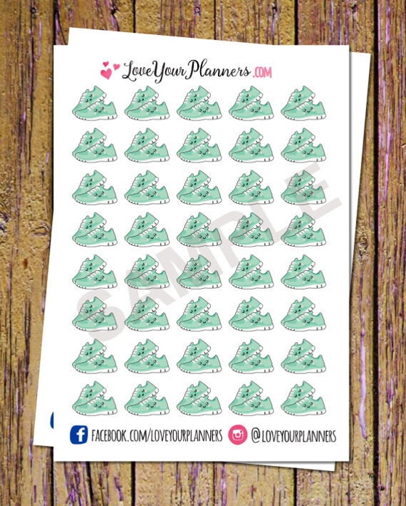 40 Kawaii Running Planner Stickers Running Stickers Fitness Stickers Kawaii Stickers Exercise Stickers Fitness Planner Icon Stickers S48