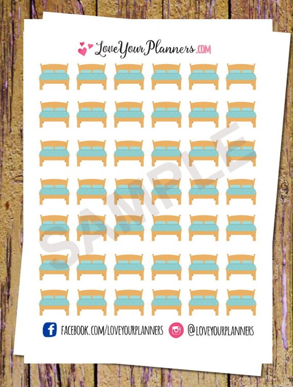 48 Bed Planner Stickers Change Bed Sheets Stickers Bed | Etsy