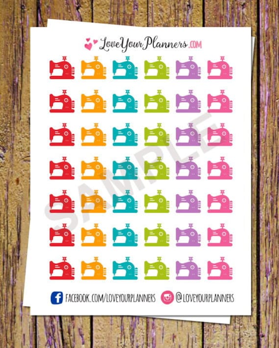 42 Sewing Machine Planner Stickers Sewing Stickers Sewing | Etsy