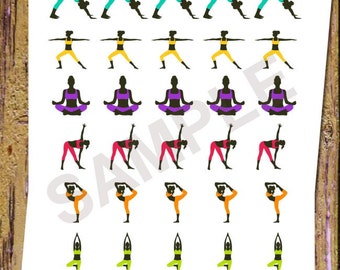 30 Yoga Planner Sticker Fitness Sticker Yoga Klasse Sticker Funktionale Sticker Icon Sticker Yoga Lesson Übung Workout A97