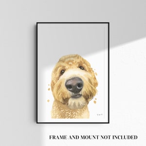 Golden Doodle A4/Carta Imprimir Presentes para Berçário de Crianças e Amantes de Cachorros