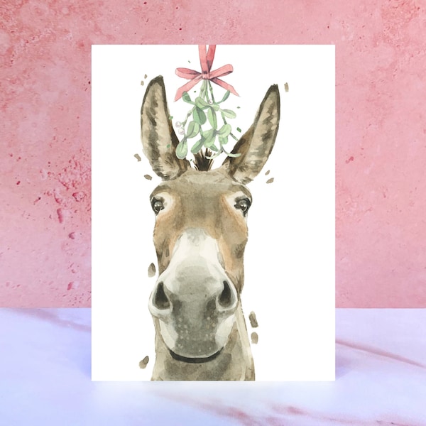 Donkey Christmas Card